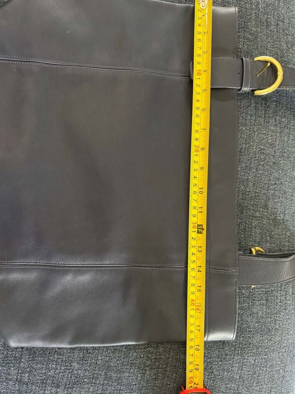 NWOT  Vintage Coach Leather Buckle Tote Bag Navy Blue - Picture 5 of 10
